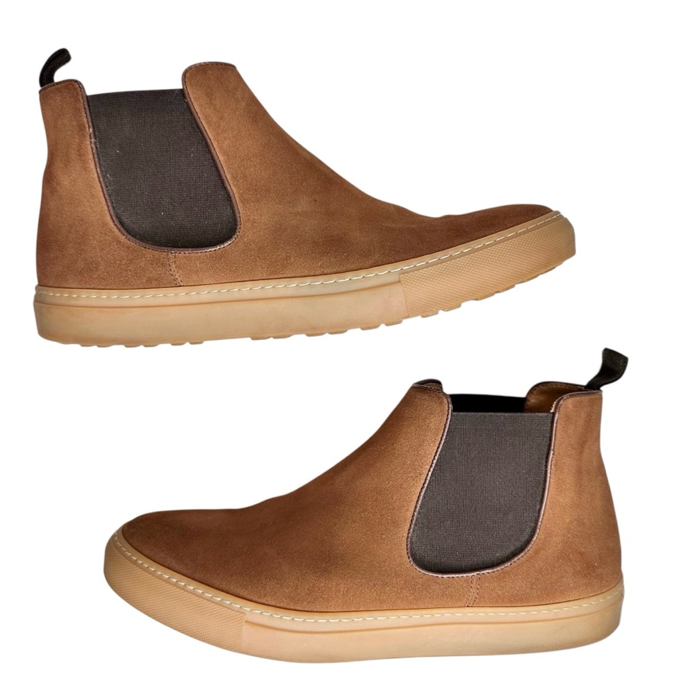 Rider Boot Co Suede Chelsea Boots SZ 12 Chestnut Brown - Picture 2 of 15